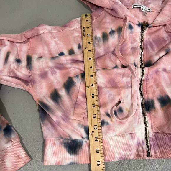 Young Fabulous & Broke Womens Full Zip Hoodie Drawstring Medium Pink Tie‎ Dye - Picture 11 of 12